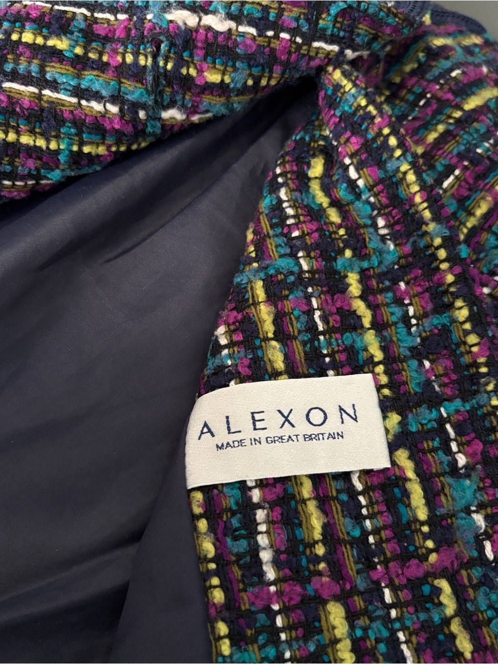 Vintage Alexon Multicolor Boucle Tweed Blazer Jacket U.S. 12 - Picture 6 of 14